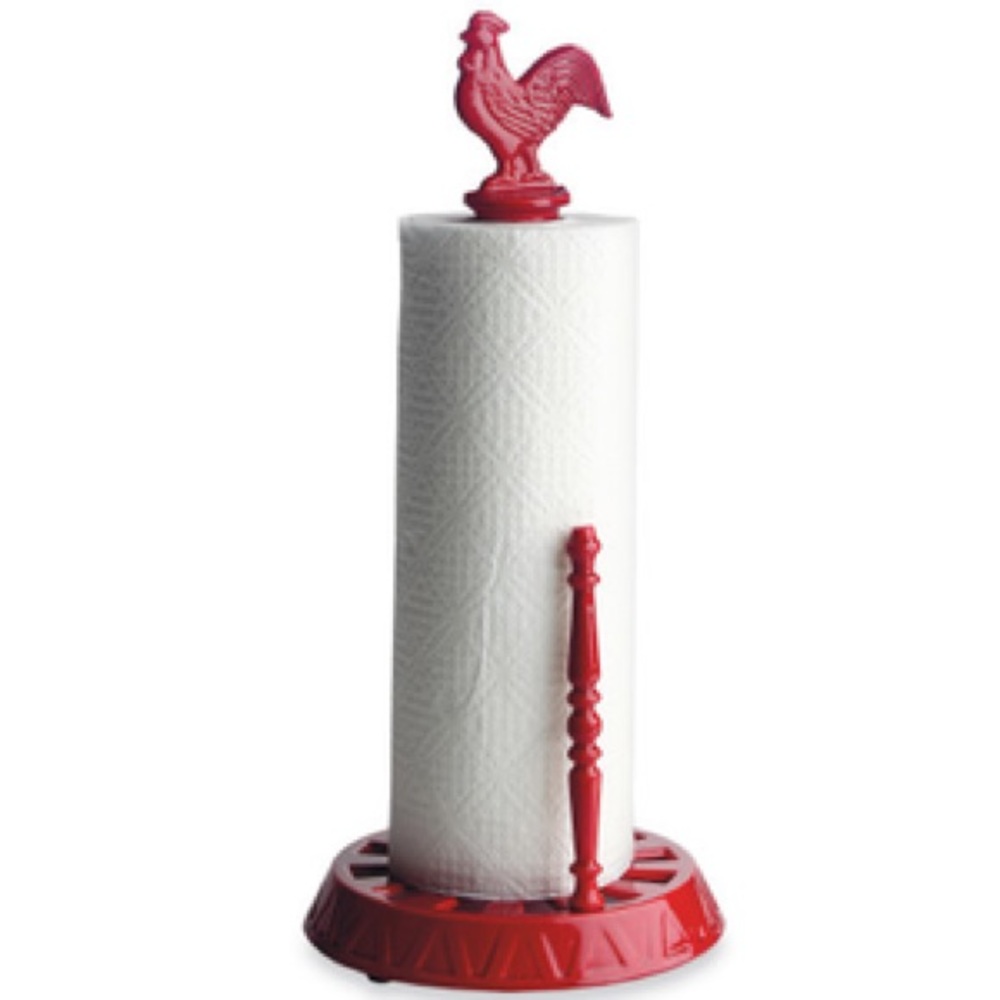 Red Rooster paper-towel holder